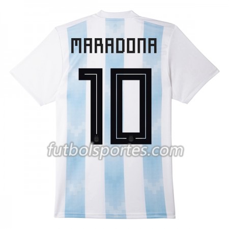 Camisetas Argentina Maradona 10 Primera Equipacion Mundial 2018